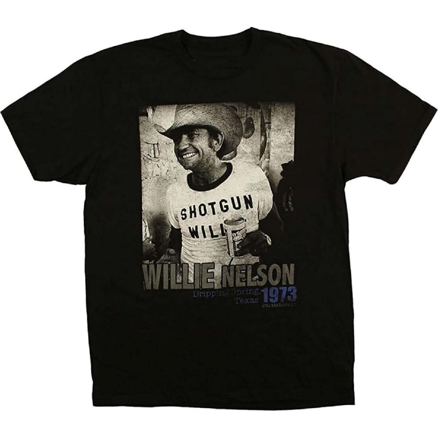 ESSEFAUST Men s Willie-Nelson Willie Rare Cotton Black Shirt Funny Black Cotton Tee Gift Men T-Shirts Black S разноцветный