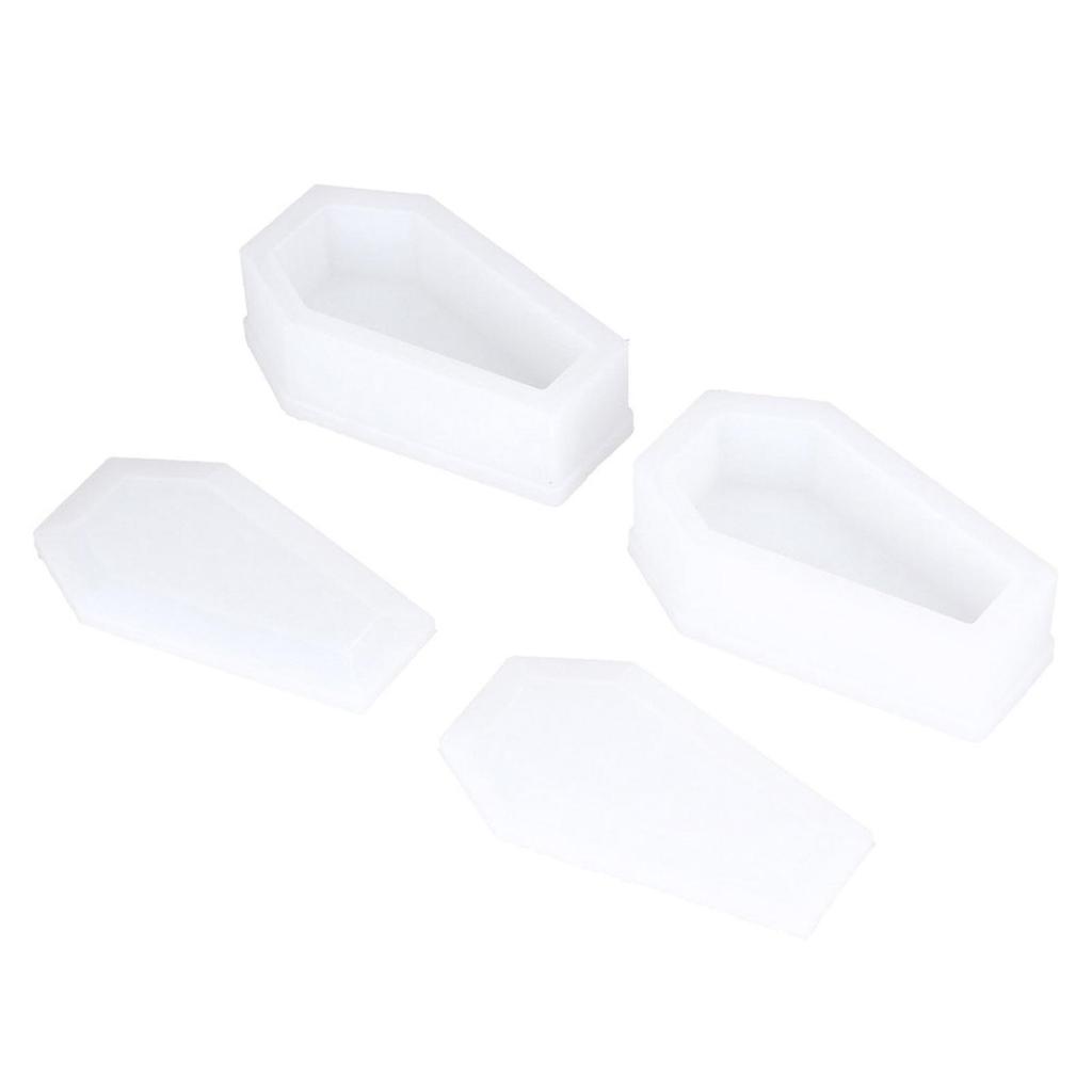 Silicone Halloween Coffin Mold DIY Casting Tool Supplies for Jewelry Box Soap Candle