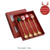 Christmas Cutlery Gift Set Stainless Steel Spoon Home Gift Spoon Set Gift Box Santa Claus Reindeer Coffee Spoon Dessert Spoon