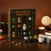 Yousheng Halloween Advent Calendar 24-Day Halloween Countdown Calendar with 24 Pcs Miniature Collectible Horror Doll Figures for Kids And Adults