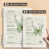 Butterfly Retro English Loose-Leaf Binder: A5 Lined Inner Core B5 Single Book with OPP Bag Packaging
