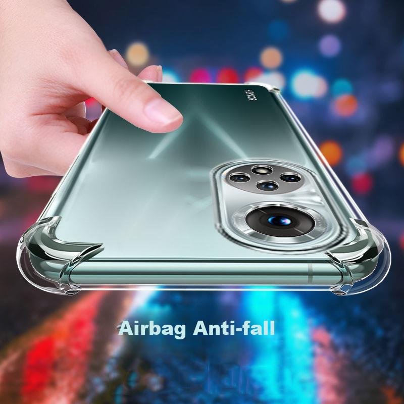 Kelleia Honor 50 Phone Case, Protective Cover for Huawei, Full Coverage Airbag Shockproof Soft TPU, Unisex, Transparent