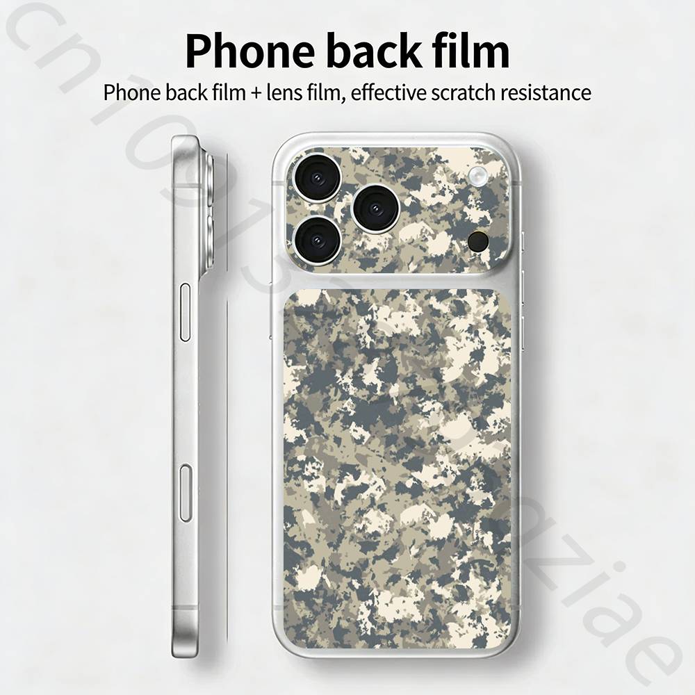Камуфляж Камуфляж Для iPhone 17 pro Max /17 pro Полное Покрытие Наклейка Кожаная Обертка 3D Цветная Задняя Защитная Пленка-Наклейка iPhone17pro