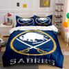 Blaues Buffalo Sabres Bettwäsche-Set Bettwäsche Bettbezug-Set Bettbezug Kissenbezüge (1 * Bettbezug 2 * Kissenbezüge, ohne Bettdecke)