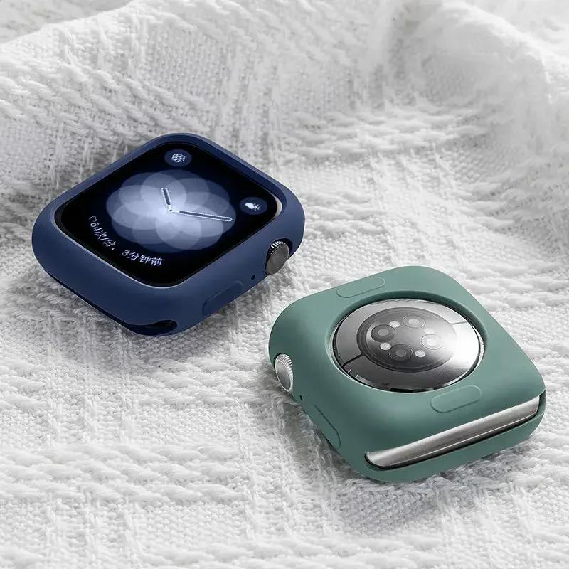 Süßes Silikon für Apple Watch 10 Hülle 46mm 42mm 41mm 45mm 49mm Ultra 44mm 40mm Abdeckung Schutz iWatch Serie 9 8 7 6 Se Stoßfänger