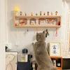 New Entrance Door Storage Rack Creative Key Coat Hook Nordic Cute Cat Wall Hanging Storage Box No Punching Decorative Painting