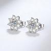 Women Sunflower Earrings One Carat Cubic Flower Shape Zirconia Studs Petal Design Sweet and Lively Jewelry for Daily Wear Dating Party Photoshoot