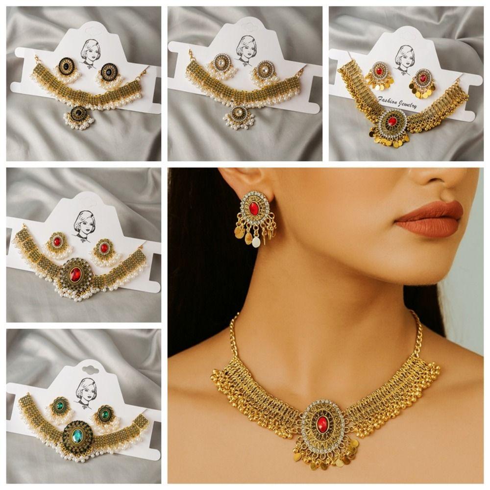 Handmade Retro Jewelry Sets Vintage Ethnic Indian Jewelry  Bridal Accessories