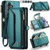 Lanyard Leather Zip Wallet Card Phone Case For Samsung Galaxy A17 A56 A36 A16 A55 A35 A25 A15 A54 A34 A24 A14 A53 A33 A13 Cover