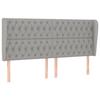 VidaXL Headboard with Ears Light Grey 183x23x118-128 Cm Fabric3118306