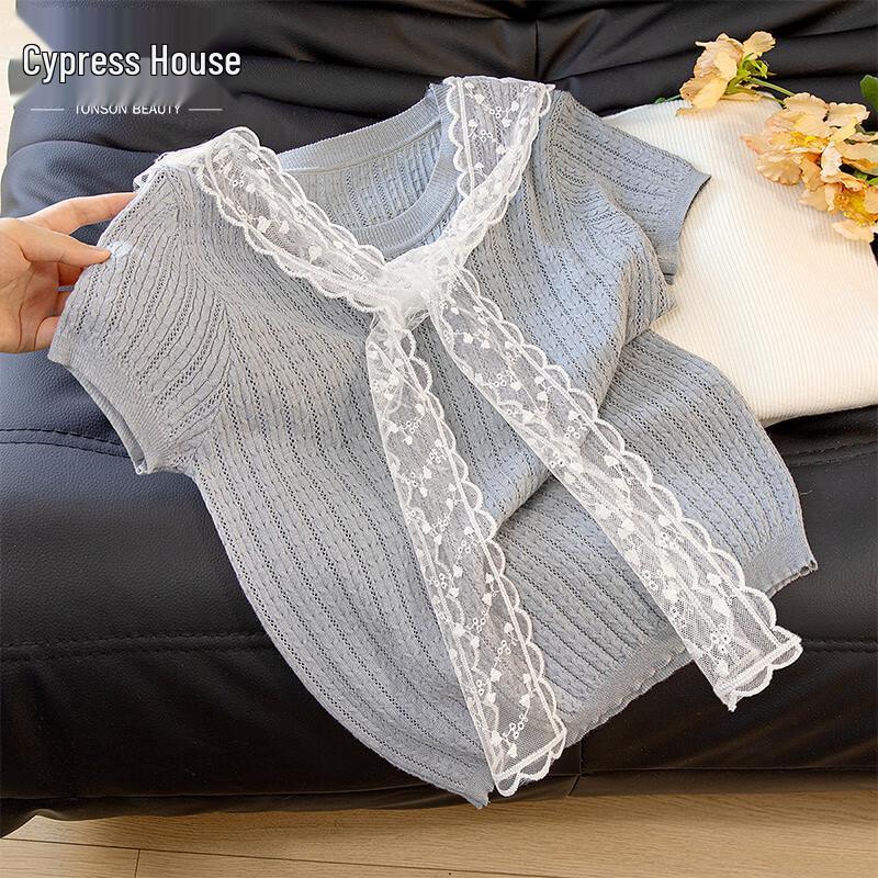 Women s Slim-Fit Round-Neck Knit Top One Size