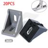 20pcs 3030 Corner Fitting Angle 30x30 Decorative Brackets Aluminum Profile Accessories L Connector Fasten Connector