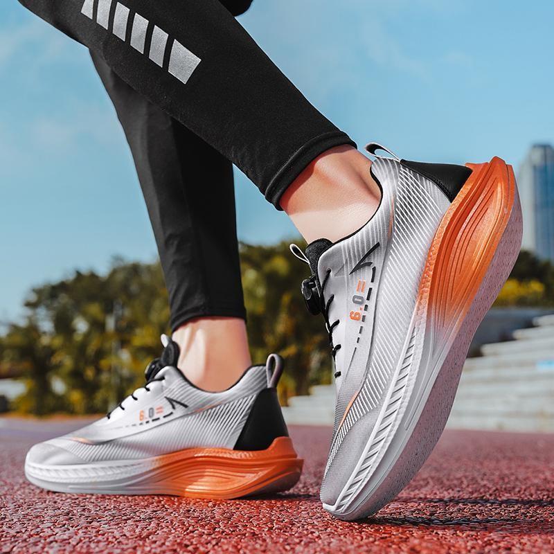 

Men s shoes 2025 new rotating buckle casual sports shoes Guochao versatile youth mesh breathable running shoes 44