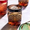 Japanese Hand Carved Edo Kiriko Crystal Glass Whiskey Cup For Men Collectible Barware