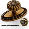 Vintage with Base Antique Brass Cabinet Knobs Zinc Alloy Hardware Handles Drawer Pulls Cabinet