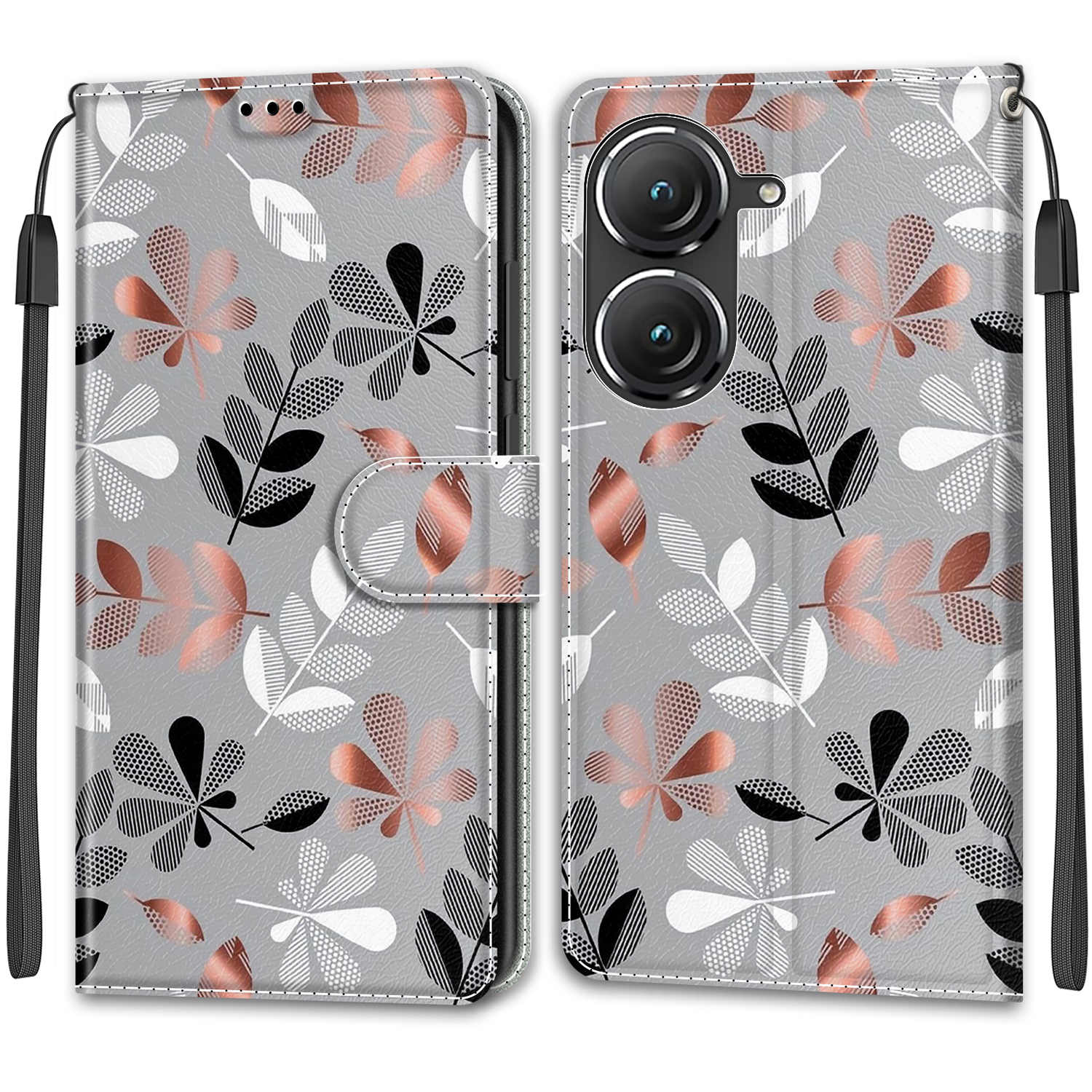 

Роскошный окрашенный кожаный чехол-кошелек в стиле книги, защитный чехол для Asus ZenFone 9/Asus ZenFone 8 ZS590KS 5G Asus Zenfone 9