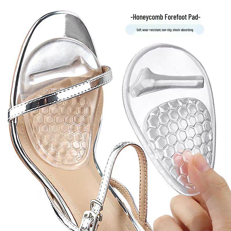 

Women s Invisible Silicone Anti-Blister Forefoot Pad for High Heels - Anti-Slip and Size Adjustable прозорий