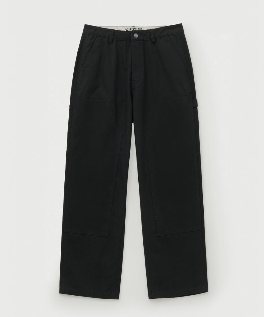 Seteo Double Knee Carpenter Pants Black