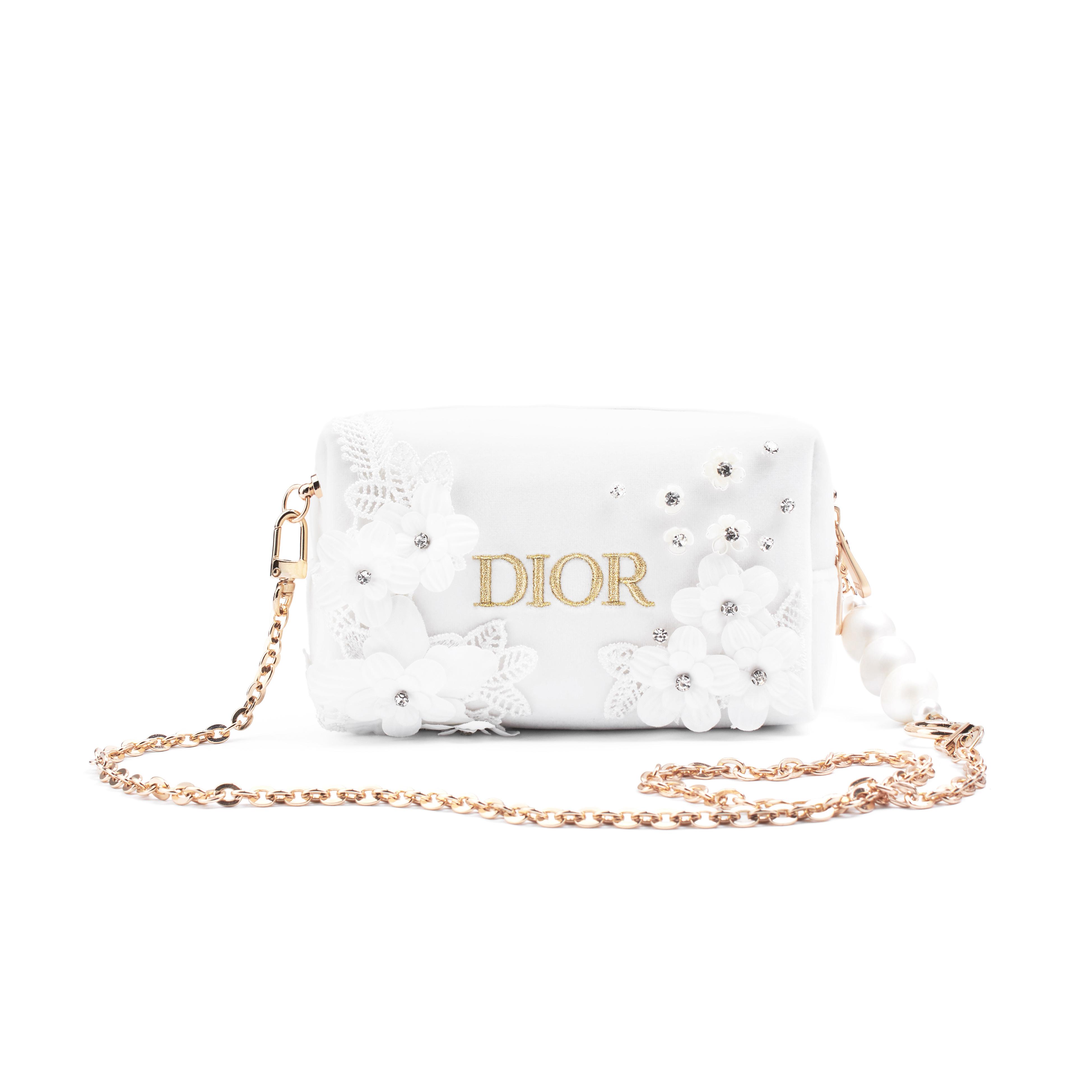 Handmade DIY Dior-inspired Remake Makeup Bag White
