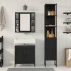 Bathroom Vanity Unit with Doors 3 pcs Black Wood Based Material