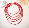 Personality Trend Retro Style Multi-layer Stacked Beaded Necklace Bohemian Fashion Niche Women's Models