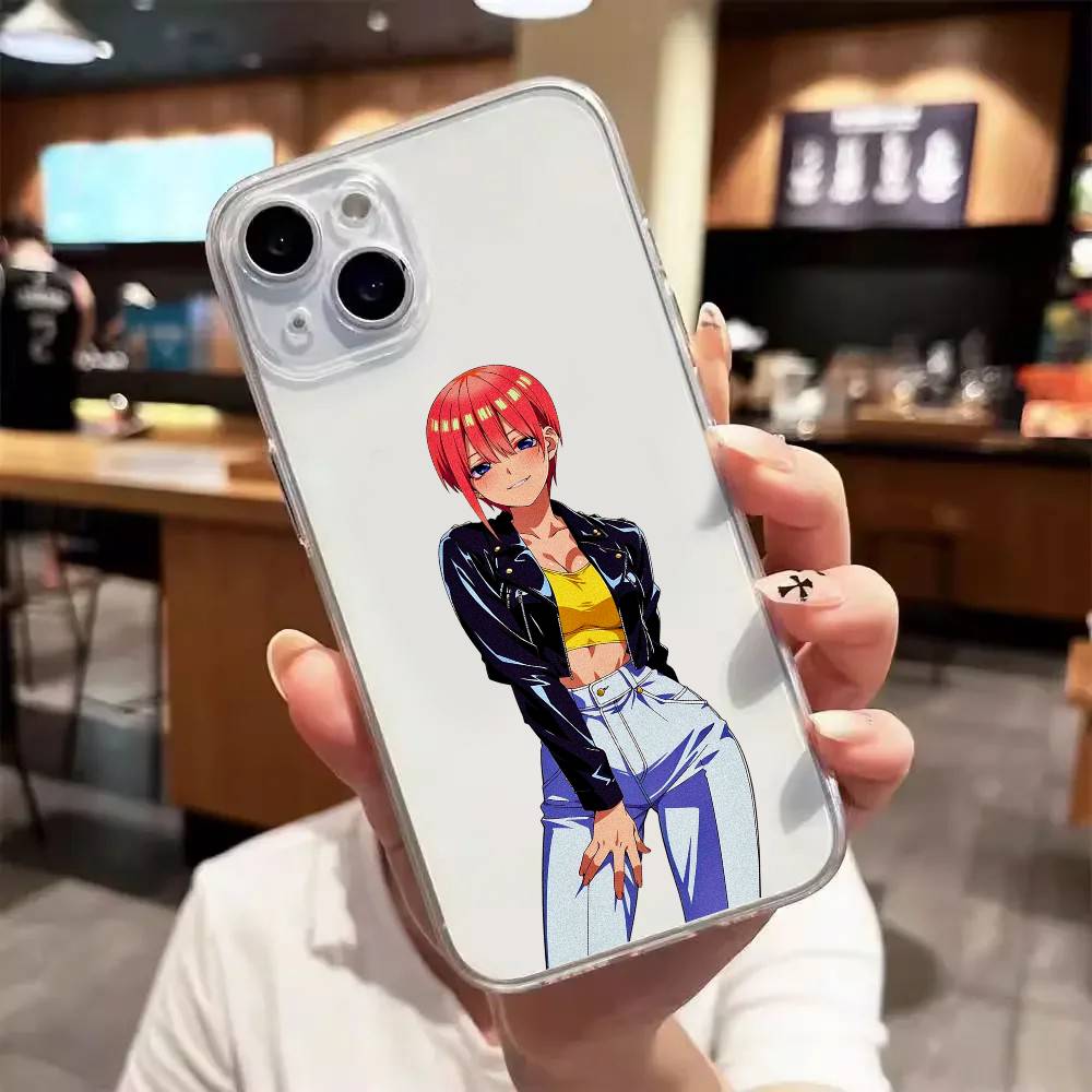 Anime Girl Luxury Transparent Phone Case For IPhone 17 16 15 Pro Max 14 13 12 11