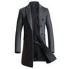 Abrigo de Lana para Hombre Otoño e Invierno Mediano y Largo Versión Coreana Ajustado Doble Botonadura Abrigo de Lana Juvenil Gabardina Abrigo de Hombre