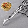 Coltello per intaglio frutta in acciaio inossidabile Doppia testa Scavino a sfera Coltello per intaglio ondulato Adatto Strumenti per cucina domestica Forniture