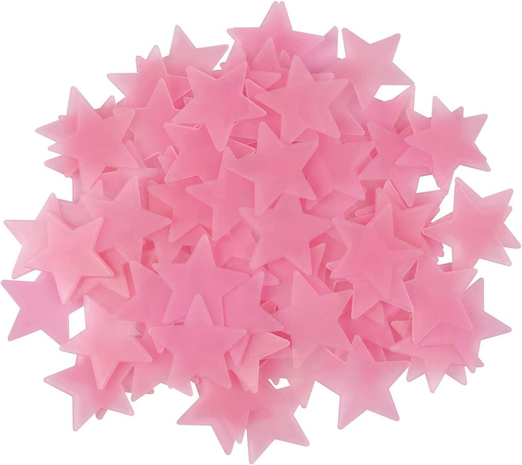 New Style Colorful Glow In The Dark Luminous Stars Plastic Wall Stickers Murals Decals for Home Decor Ceiling Wall Decorate
