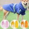 Pet Hooded Raincoat with Reflective Strap Pet Windproof Hooded Raincoat Dog Waterproof Large Dog Raincoat Costume Rainproof