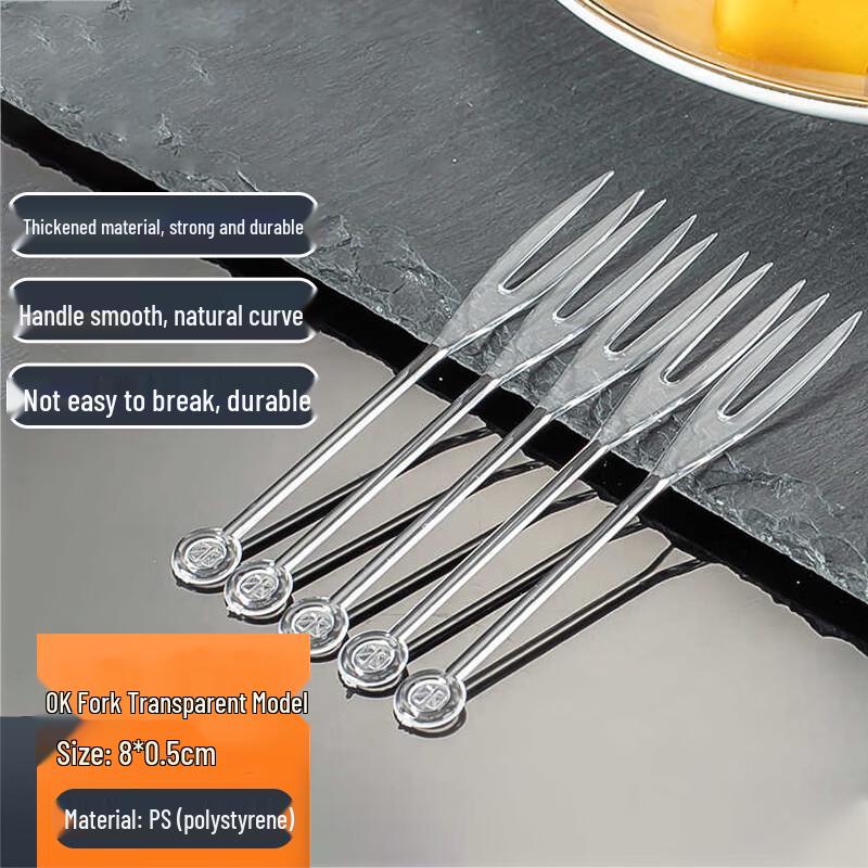 Homeglen Disposable Plastic Fruit Forks