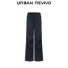 UR2026 Women's Color-Block Pleated Wide-Leg Pants