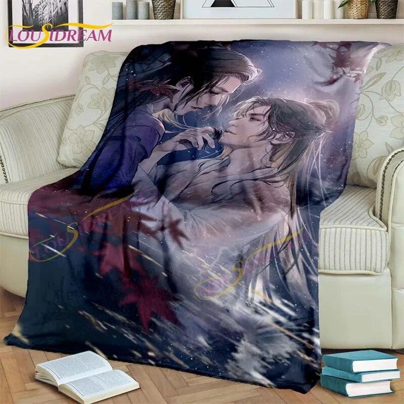 Official Grandmaster of Demonic Blanket Cartoon Blankets Wei Wu Xian Blankets Bed Sofa Soft Blanket Novel Lover Fan Gifts