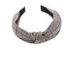 Korean Style Women's Striped Criss-Cross Bow Headband for Yoga & Face Washing