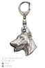Dobermann, Doberman Pinscher, Dobie I - Silver-plated Key Ring with Dog, Handbag Decoration, Backpack Pendant by Art-Dog Brand