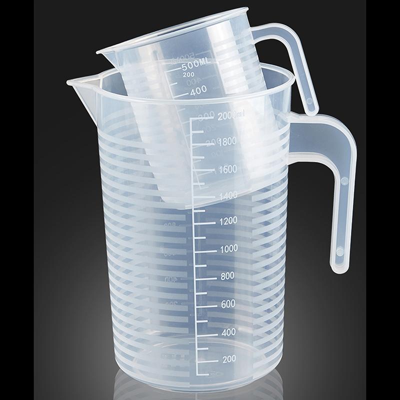 1PC 1000ML Non-stick Silicone Measuring Cup Food Grade Household Graduated Cups Kitchen Baking Measuring Tools High Volume