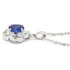 NON BRAND - Blue sapphire and diamondNecklace Pt900/sapphire Array
