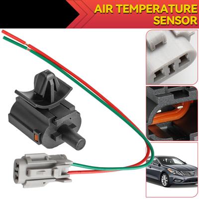 Czujnik temperatury powietrza otoczenia z wtyczką dla Hyundai Accent Santa Fe Tucson Sonata Genesis G70 dla Kia Optima Sorento Forte Niro Soul