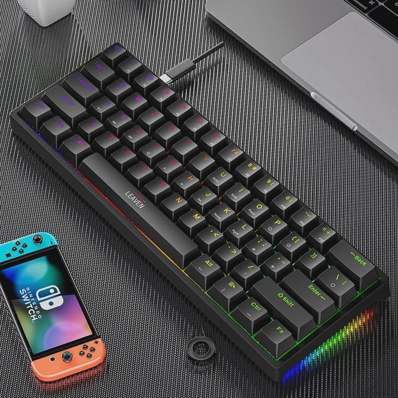 K620 Wired & Bluetooth RGB Gaming Mechanical Keyboard, Hot-Swappable, Blue Switch, Type-C