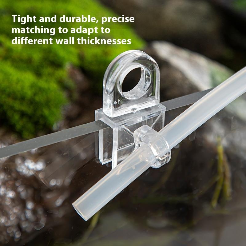 5Pcs Aquarium Fixing Clip Fish Tank Air Mini Water Pipe Clamp Holder Line Tube Oxygen Hose Pump Power Cord Finisher Buckle