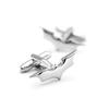 Men'S Bat Cuff Links Shinning Silver Color Superheroes Movie Star Design Quality Brass Cufflinks