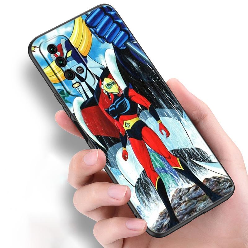 UFO Robot Grendizer Silicone Phone Case For Xiaomi Redmi Note 11 10 9 8 Pro 11T 10T 10S 9S 8T 9 9A 9C 9T Black Soft Cover Coque
