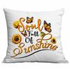 Retro Sunflower Sun Pillow Case Home Sofa Cushion Pillow Case