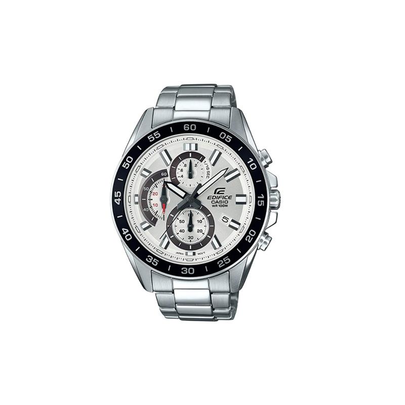 

Casio EDIFICE Classic Casual Fashion Quartz Movement Stainless Steel Strap Japanese and Korean Watch Men s Watch Silver Dial EFV-550D-7AV серебряный