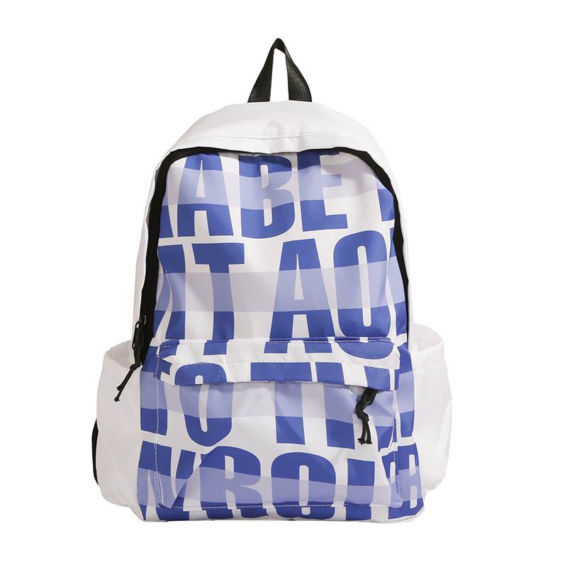 Schoolbag female college student niche design sense simple versatile letter trend backpack girl high school Internet celebrity backpack