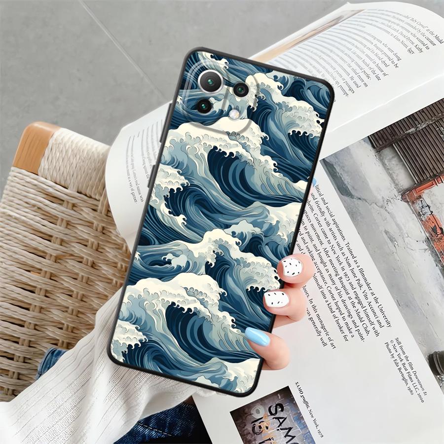 

Funda Phone Cover Case for Xiaomi Mi 11 12 12X 14 13 Lite 12T Pro 10T 11T Cartoon Wave Xiaomi 15 Pro