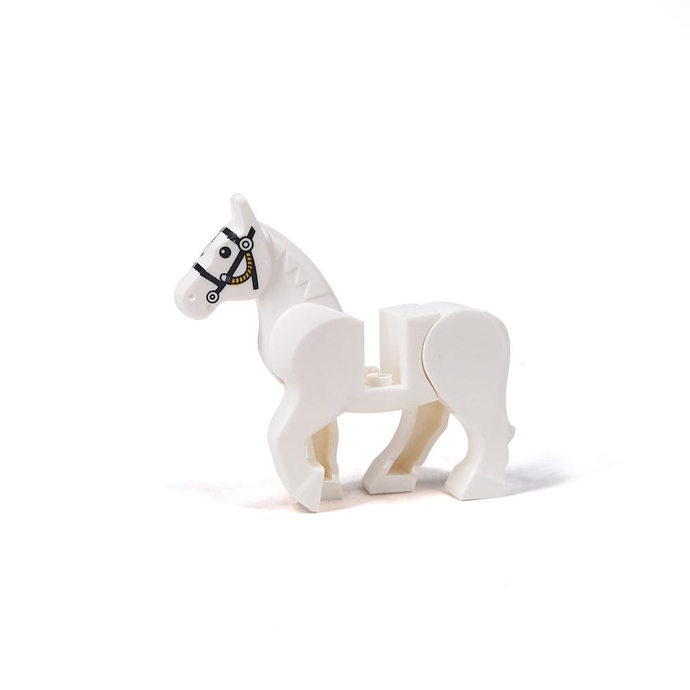 Building blocks, horses, military figures, accessories, equipment, mounts, medieval ancient war horses, building toys