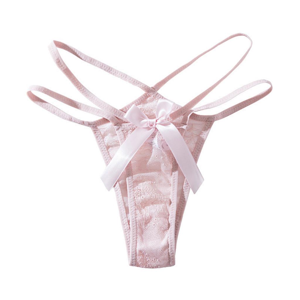 Lace Sexy Thong Cross Strap Low Waist Elastic Thin String Panties