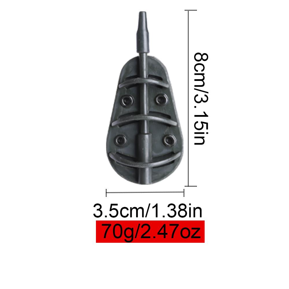 FTK 1pcs Carp Bait Cage Feeder Zinc Alloy Construction, Weight Ranging From 20g/1.06oz To 100g/3.53oz