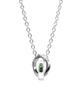 Lionheart Necklace LH for Gift Birthwave Double Ring Necklace, Silver 925, Green